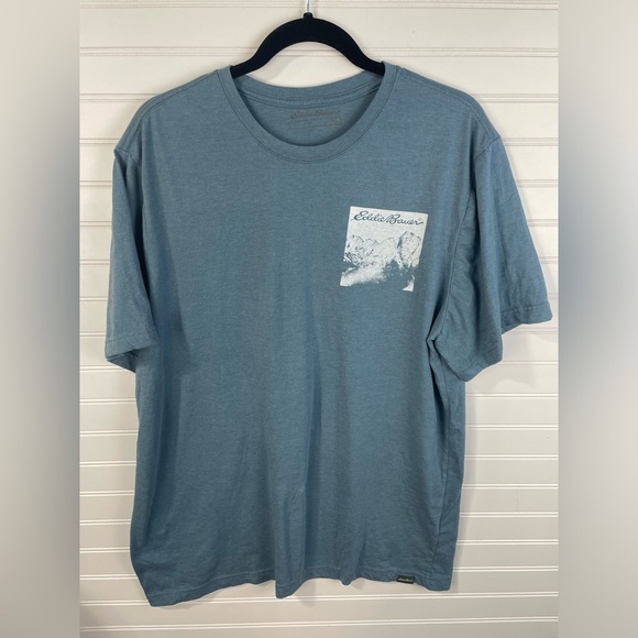 Eddie Bauer Blue “Live Your Adventure” Graphic Short Sleeve Shirt XL Men’s GUC - Picture 7 of 12